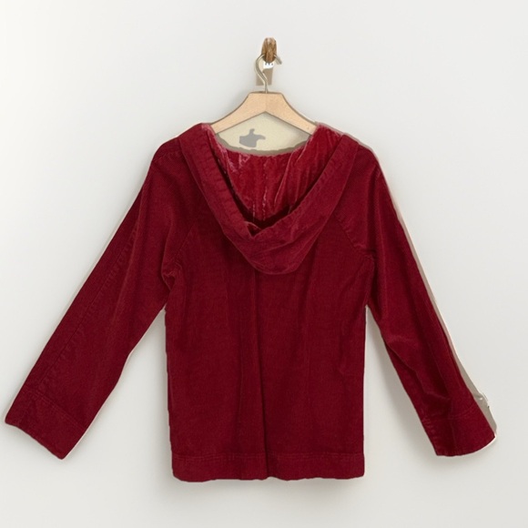 J Jill Hooded Corduroy Tunic Crushed Velvet Hoodie Pockets Holiday Woodland - Picture 10 of 13
